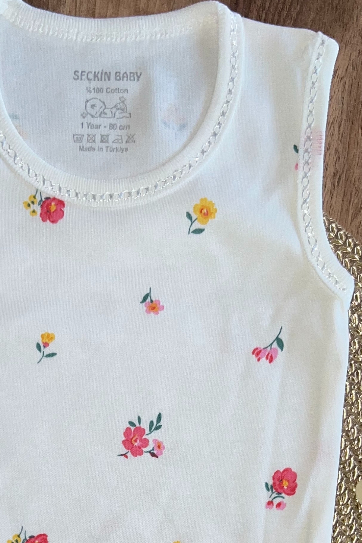 Gül Desen Kısa Kol Zıbın