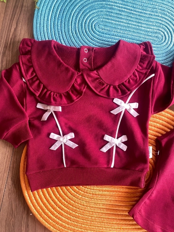 Bordo Fiyonklu Takım Bordo Fiyonklu Takım