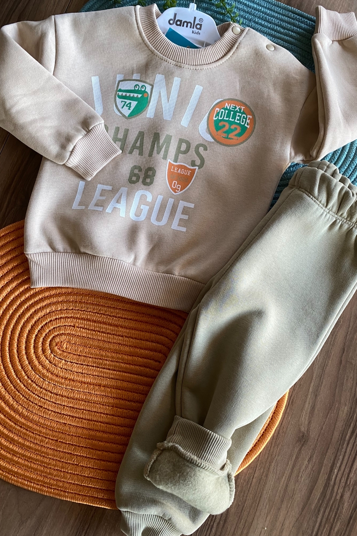 Mint Yeşili 3 İplik Erkek Alt Üst Takım