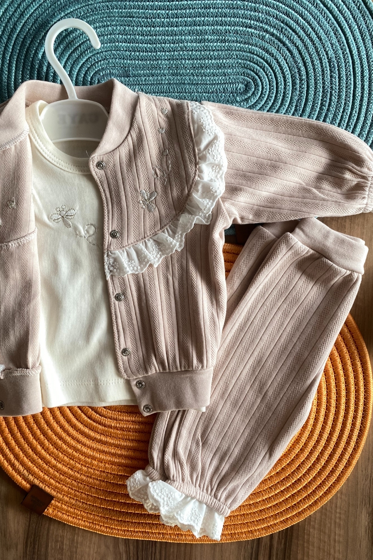 Dantel Detay 3'lü Kız Takım