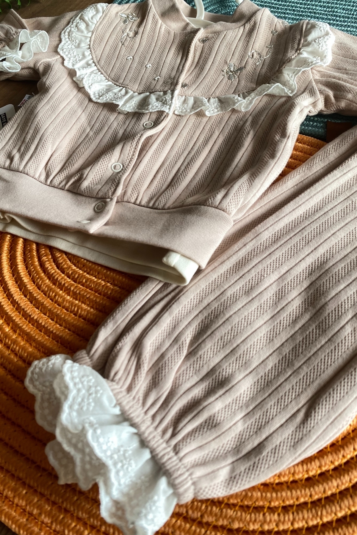 Dantel Detay 3'lü Kız Takım