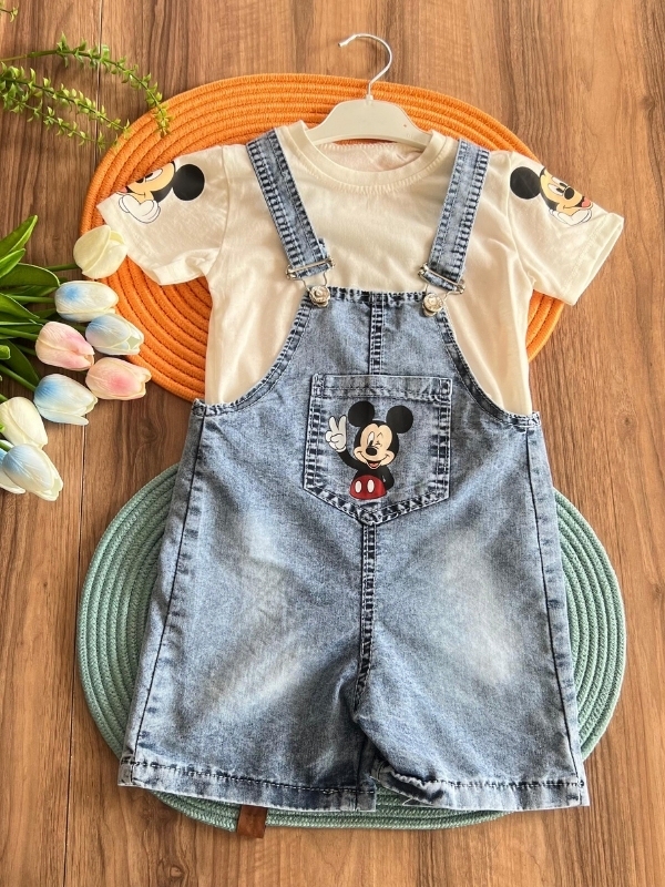 Erkek Çocuk Mickey Salopet Takım