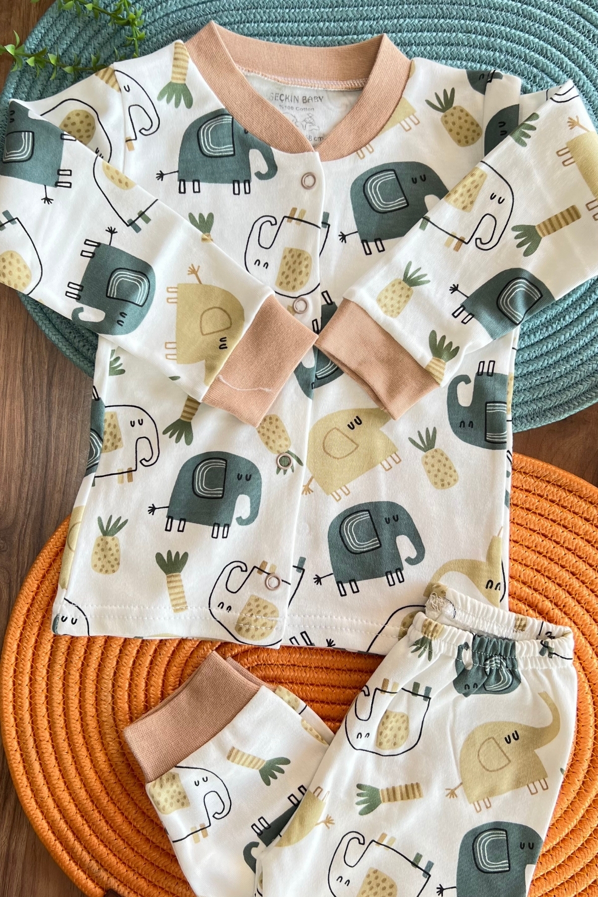 Fil Desen 2'li Pijama Takımı