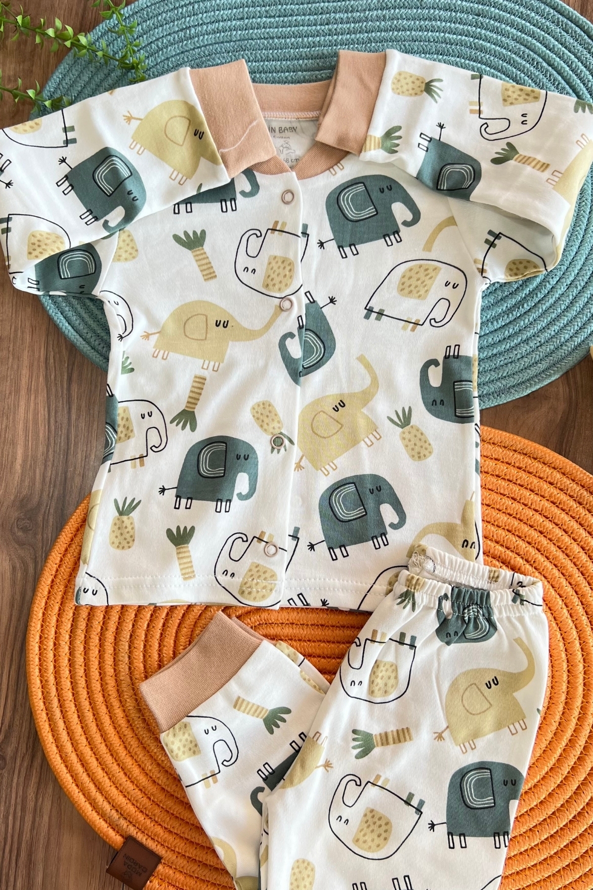 Fil Desen Pijama Takımı