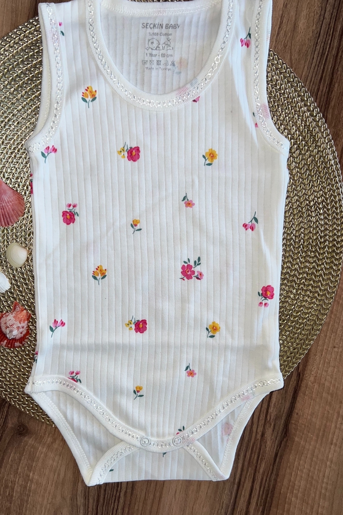 Gül Desen Kısa Kol Zıbın