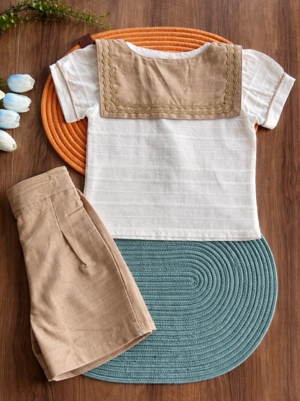 Kız Çocuk Keten Takım