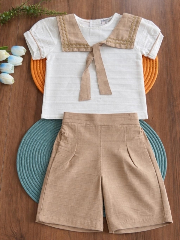 Kız Çocuk Keten Takım