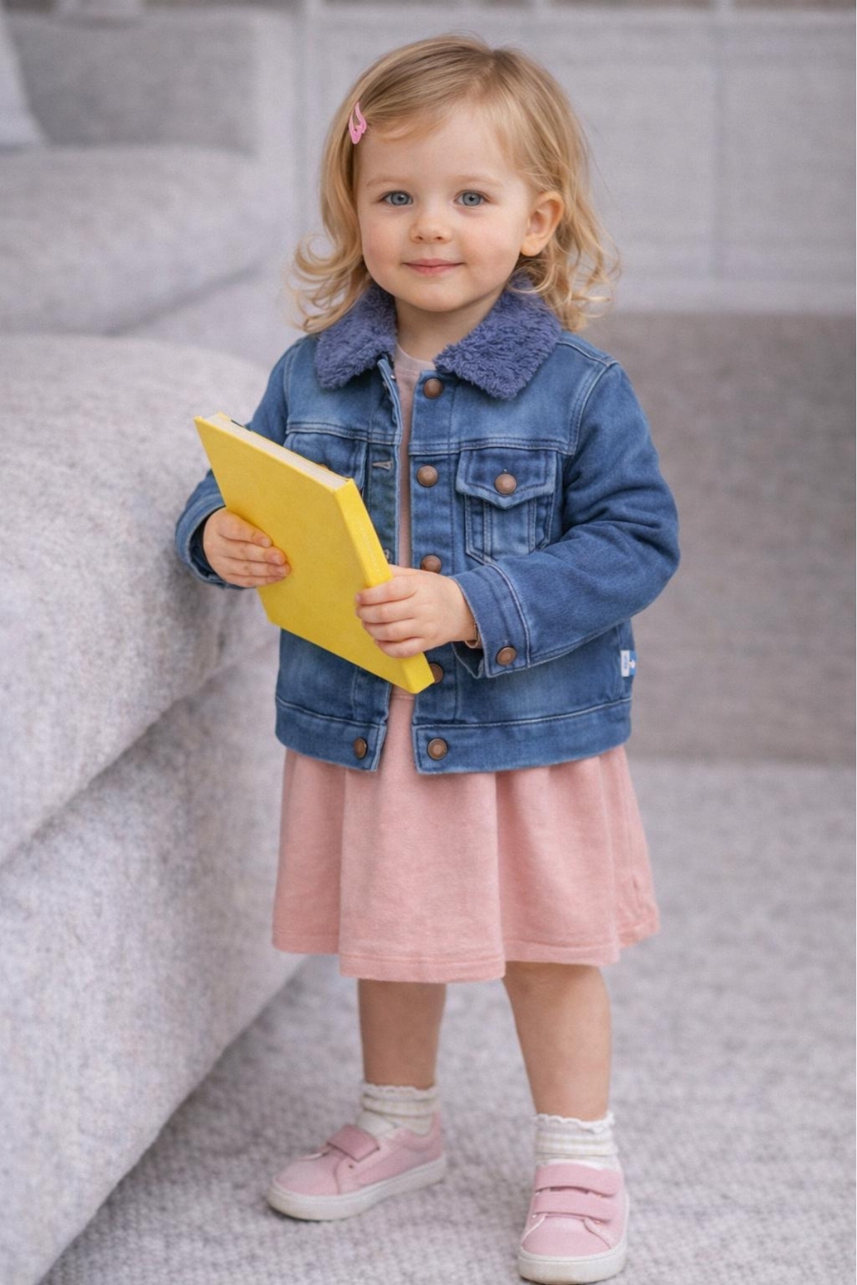 Kız Çocuk Kot Ceket