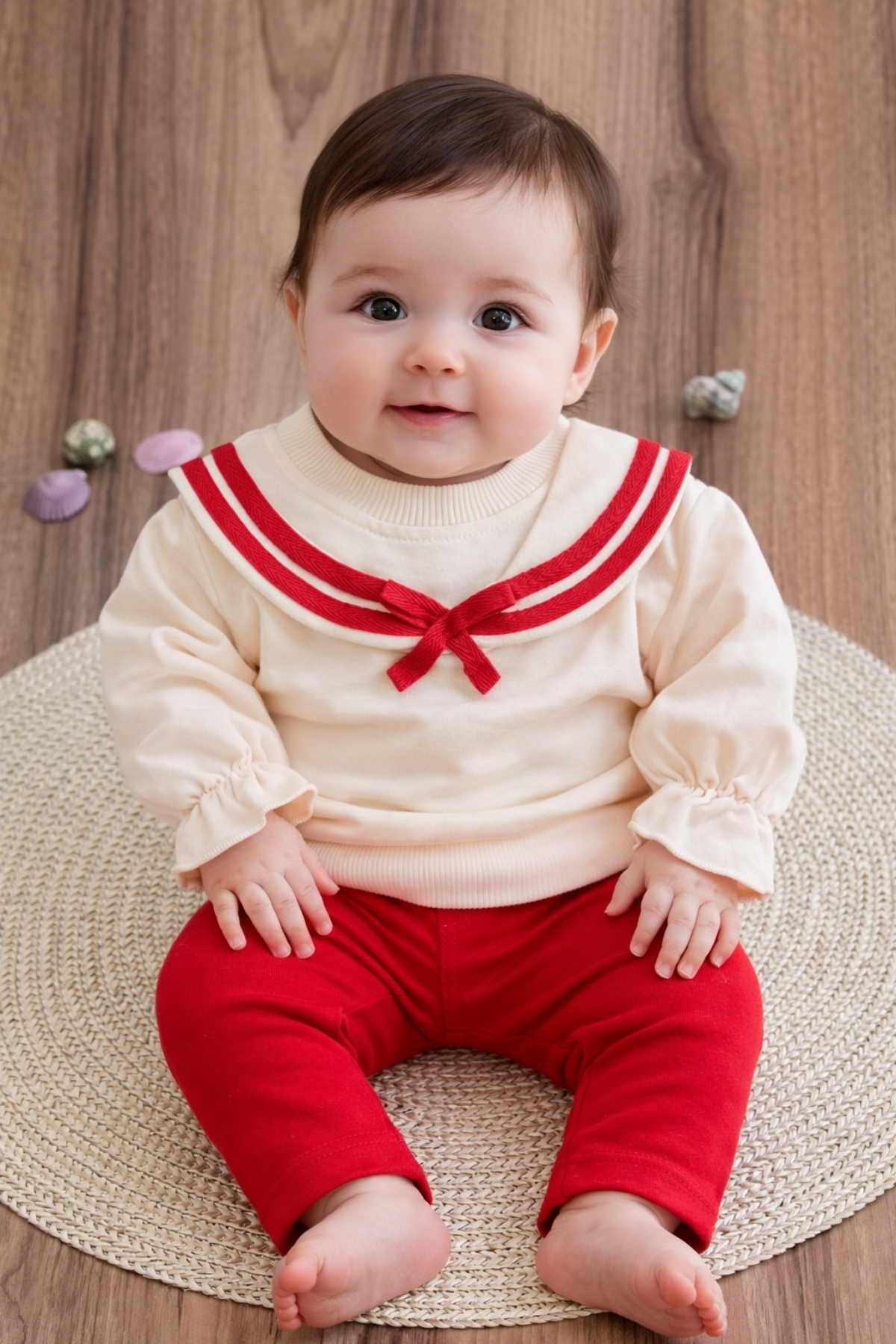 Denizci Yaka Kız Alt Üst Takım