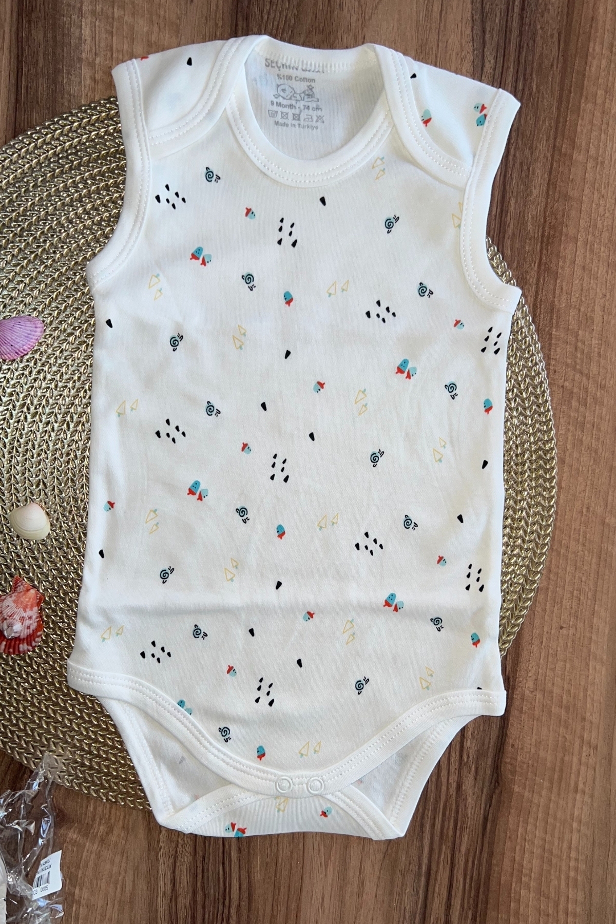 Minimal Desen Çıtçıtlı Zıbın