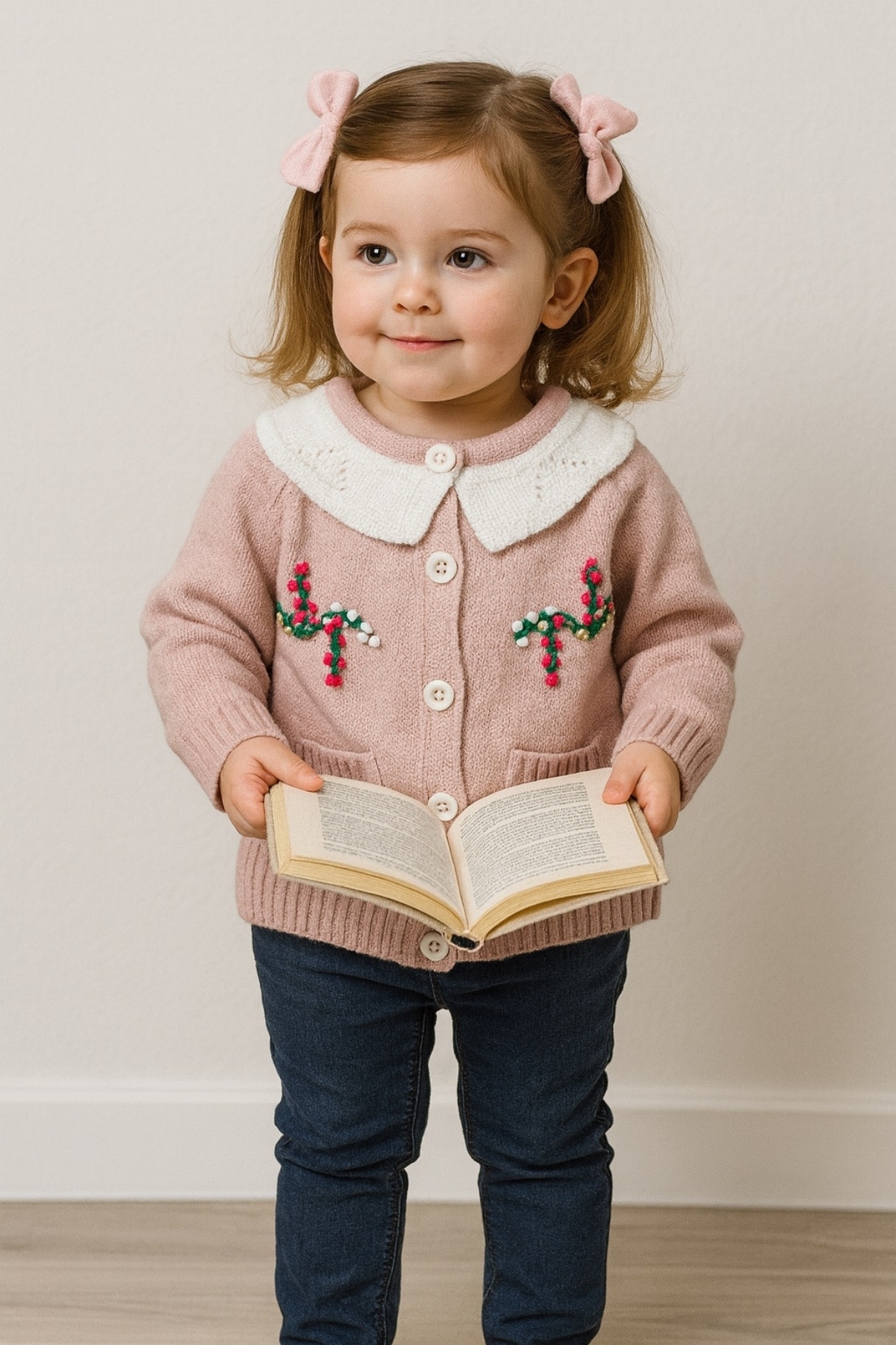 Zarif İşlemeli Kız Hırka