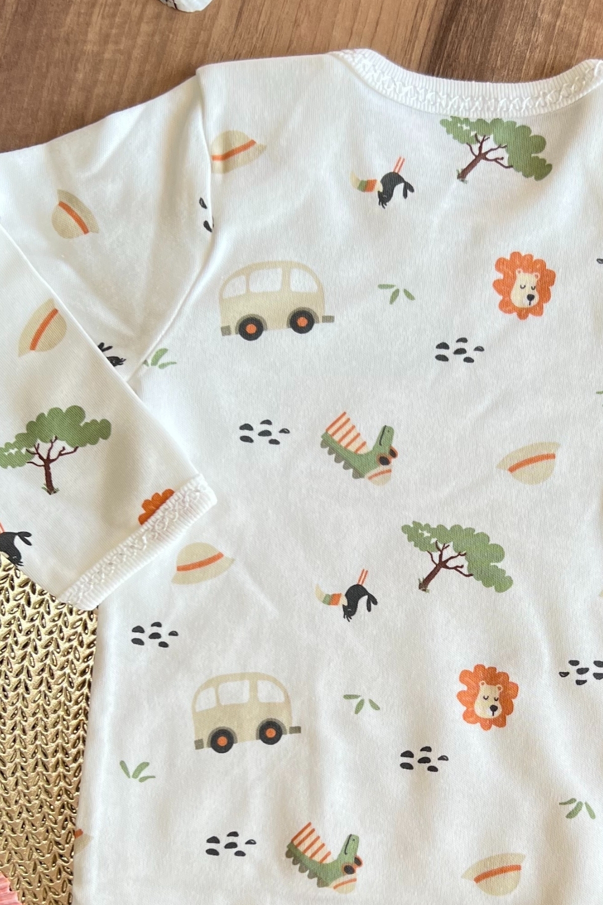 Safari Desen Çıtçıtlı Zıbın