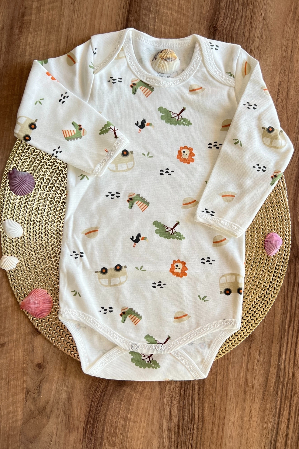 Safari Desen Çıtçıtlı Zıbın