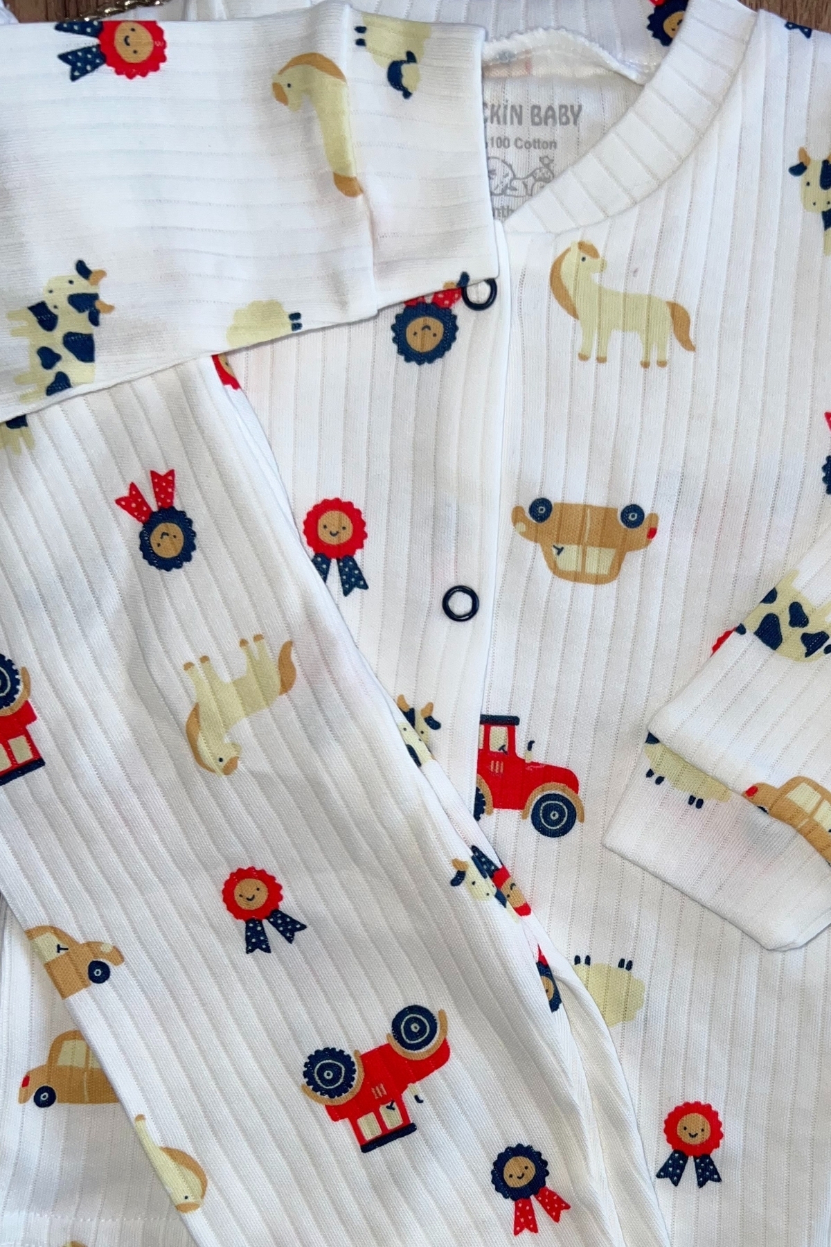 Traktör Desen Pijama Takımı