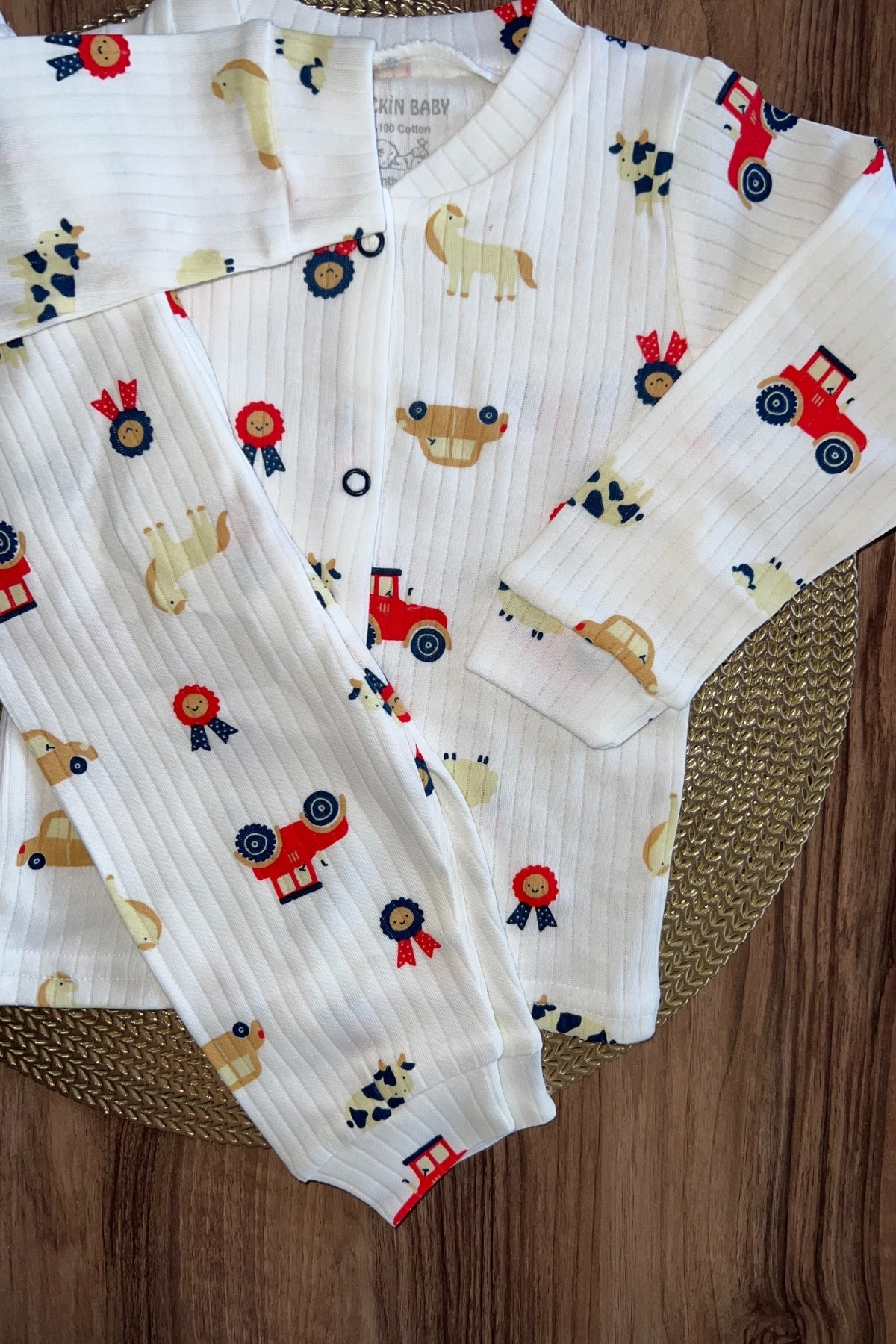 Traktör Desen Pijama Takımı