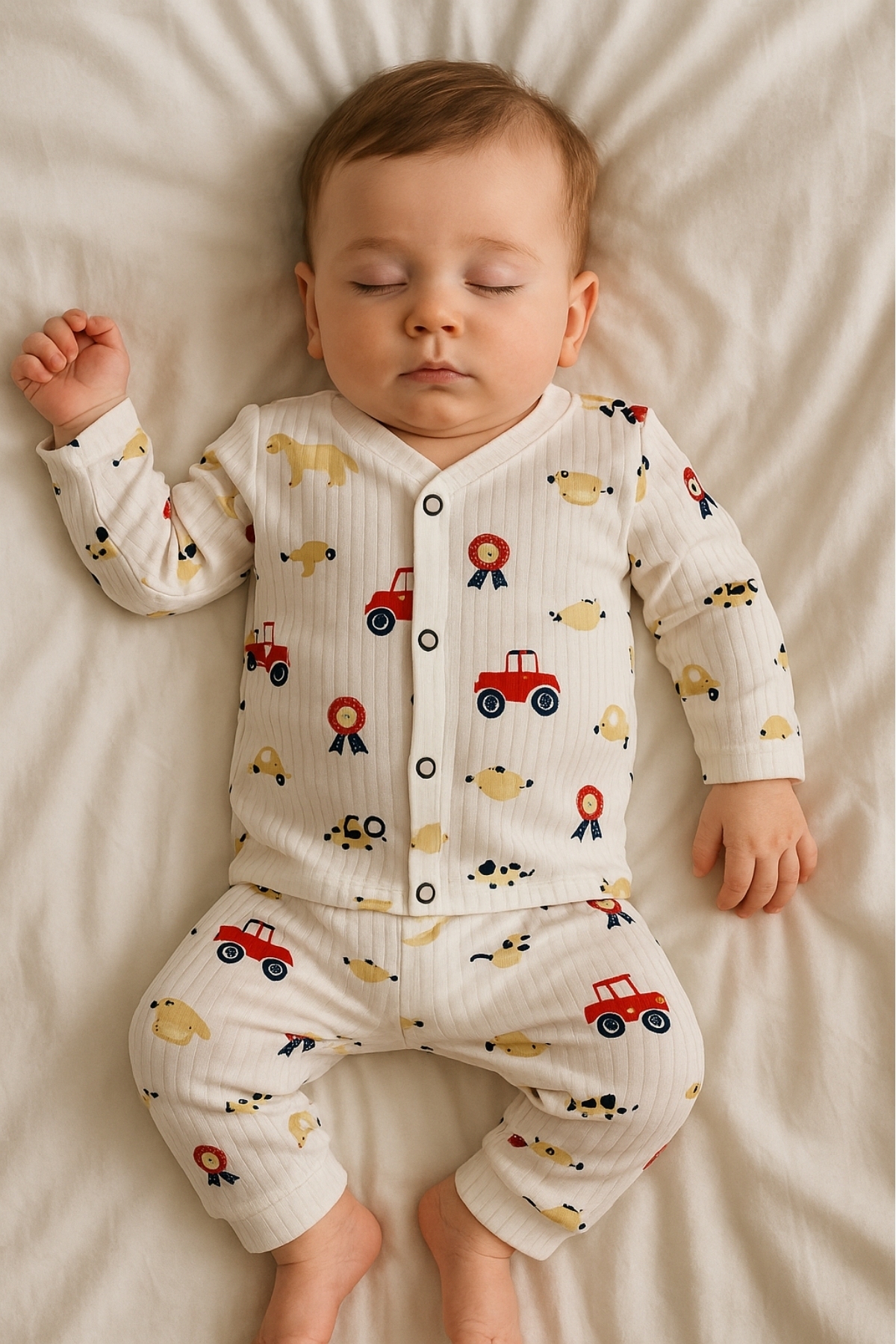 Traktör Desen Pijama Takımı