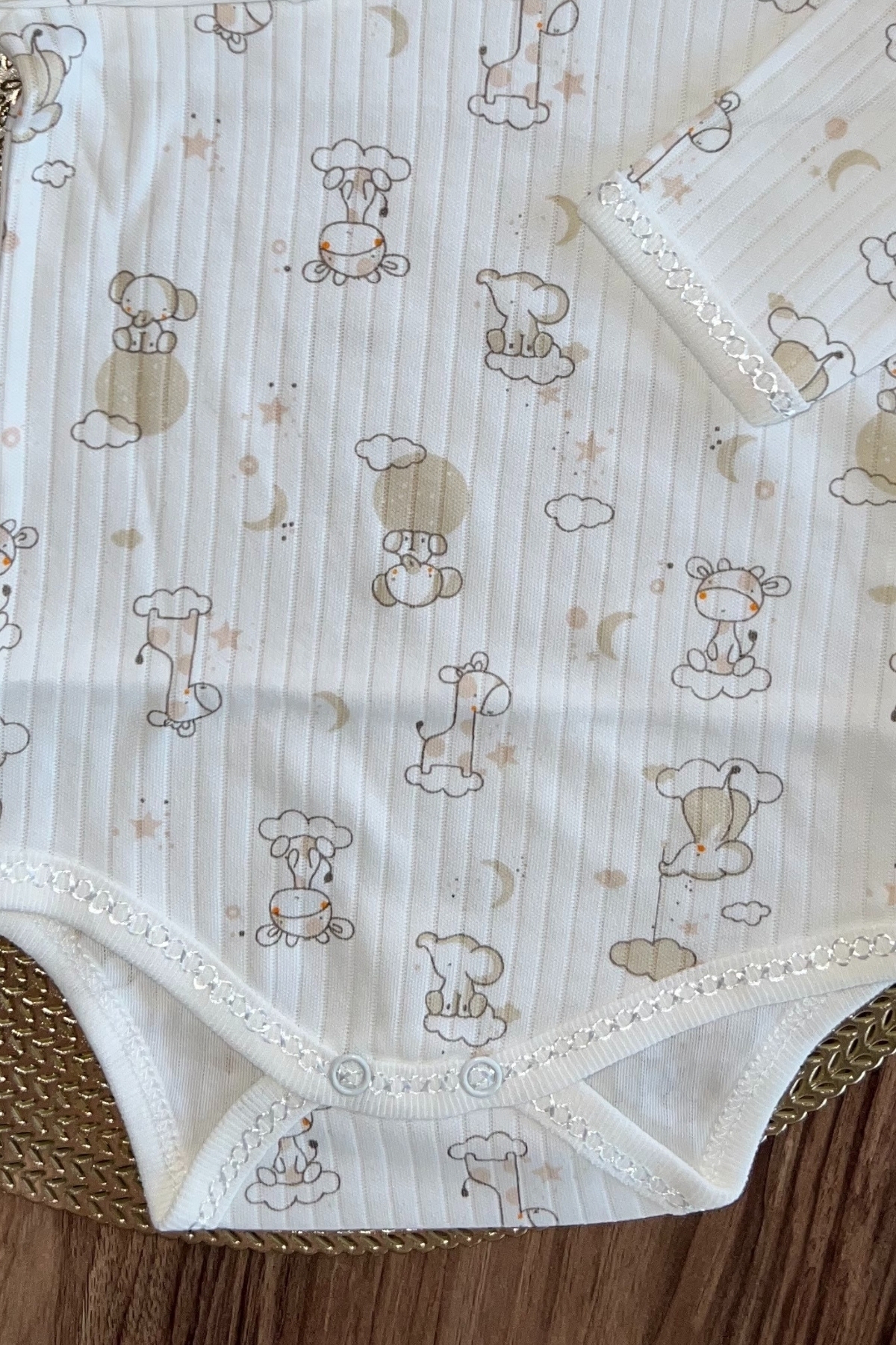 Bulut Desen Çıtçıtlı Zıbın