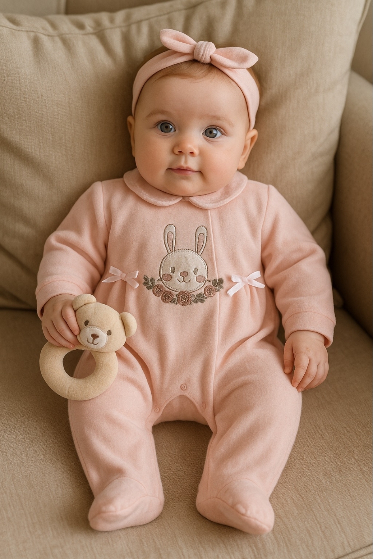 Tavşan Desenli Modern Tulum