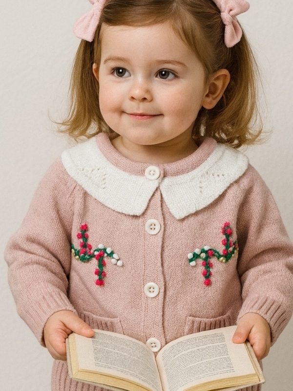 Zarif İşlemeli Kız Hırka