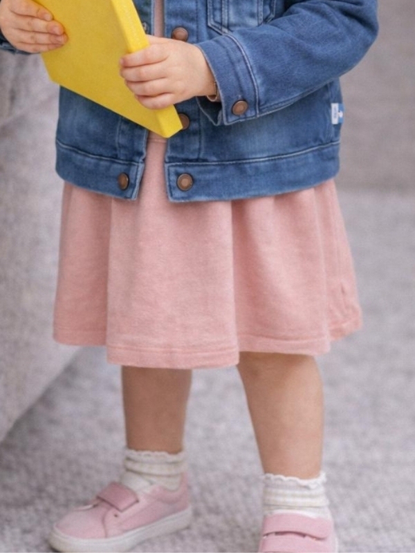 Kız Çocuk Kot Ceketli Elbise