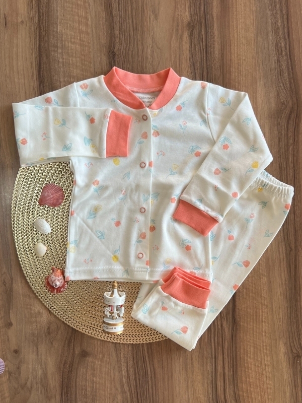 Çiçekli Kız Pijama Takımı