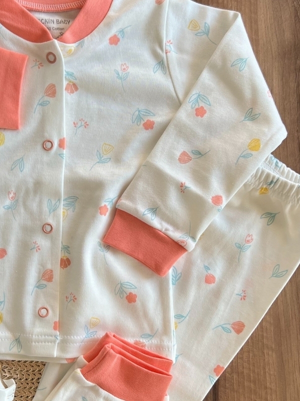 Çiçekli Kız Pijama Takımı