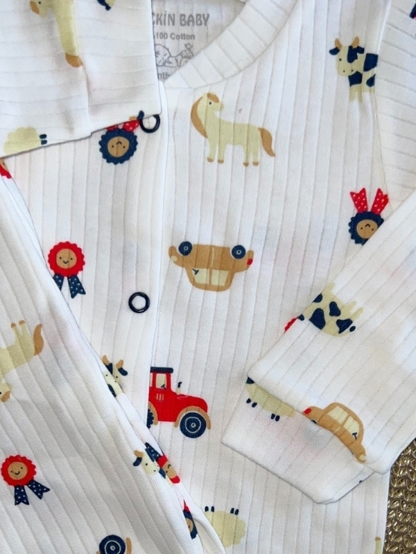 Traktör Desen Pijama Takımı