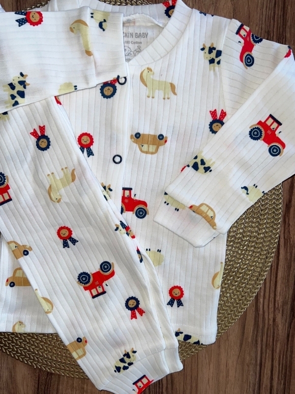 Traktör Desen Pijama Takımı