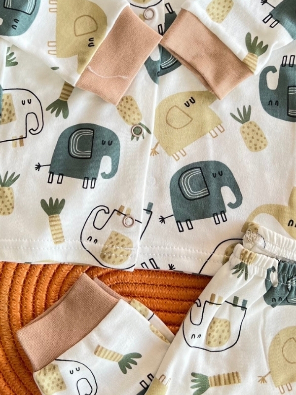 Fil Desen 2'li Pijama Takımı