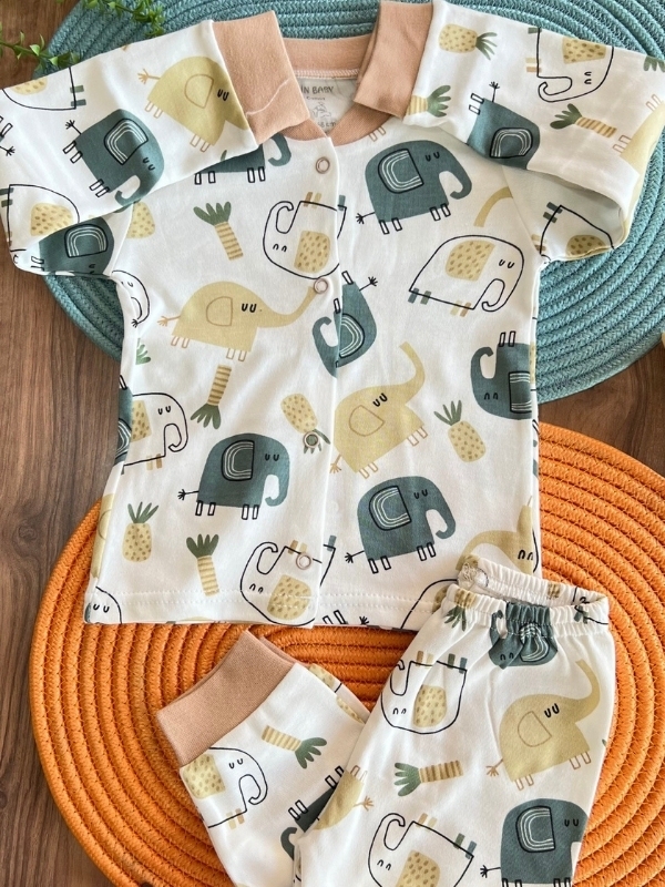 Fil Desen Pijama Takımı