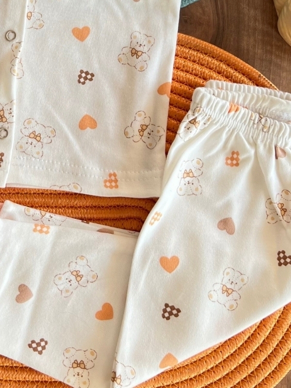 Kalpli  Desen Pijama Takımı