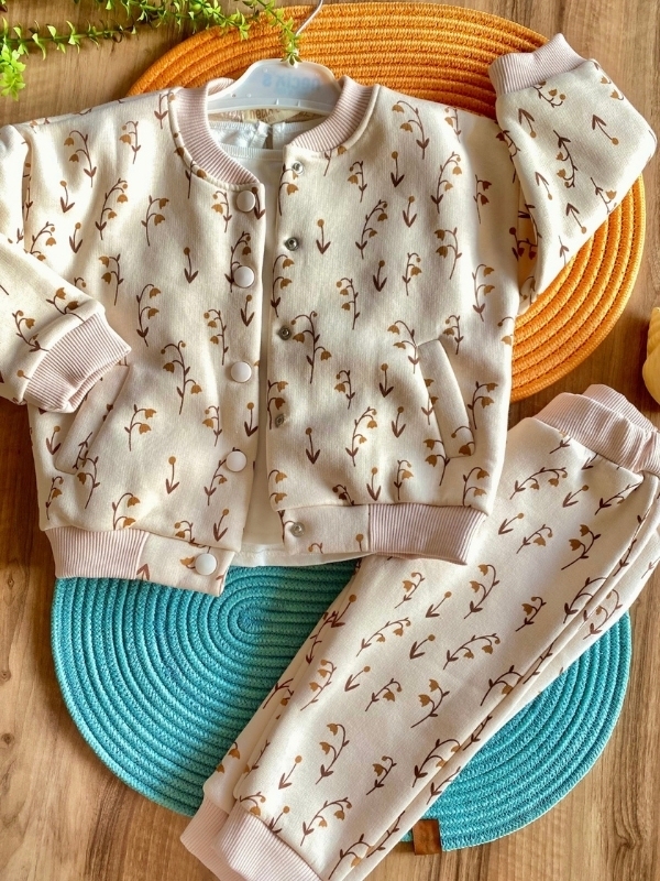 Ceketli 3'lü Kız Takım Ceketli 3'lü Kız Takım