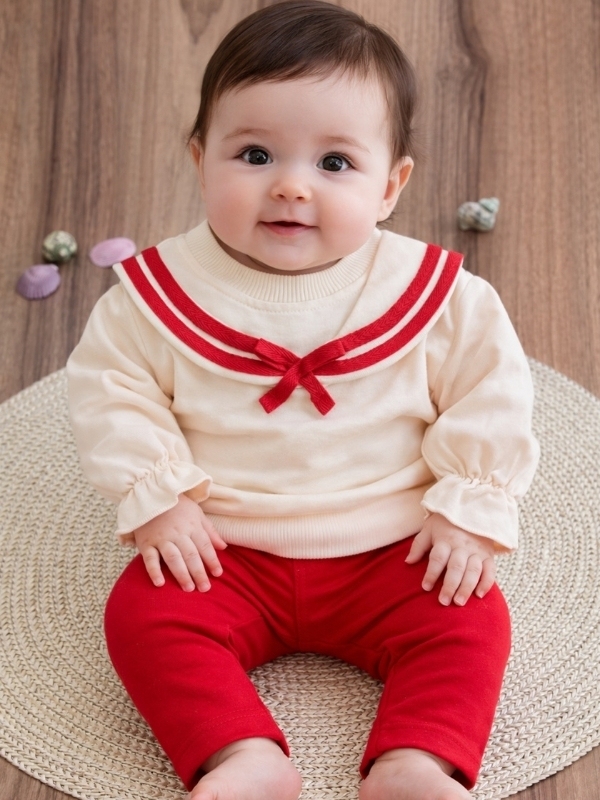 Denizci Yaka Kız Alt Üst Takım