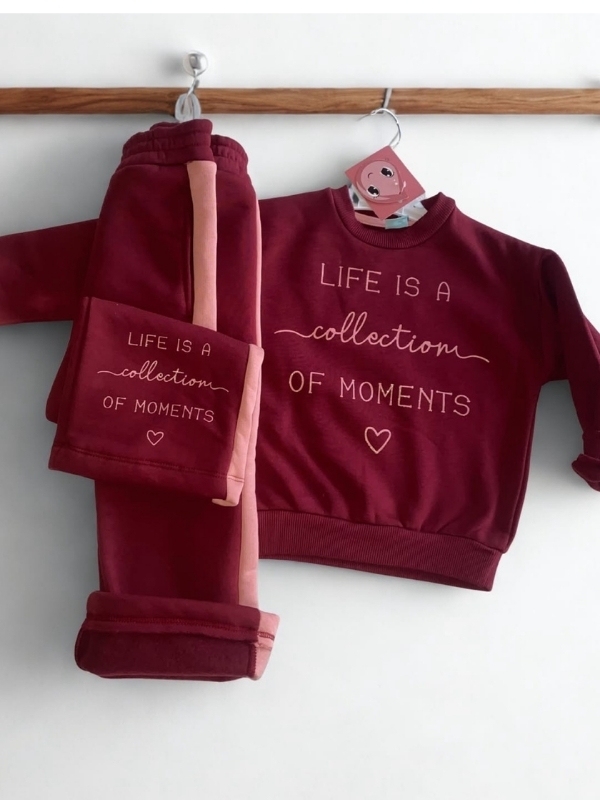 Bordo Kız Alt Üst Takım