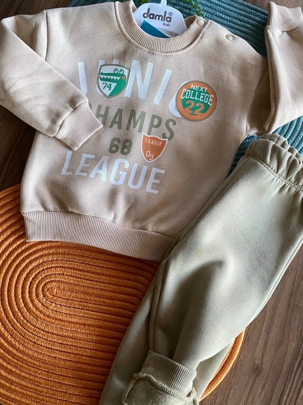 Mint Yeşili 3 İplik Erkek Alt Üst Takım