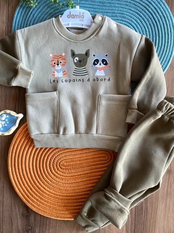 Hayvan Figürlü Erkek Alt Üst Takım