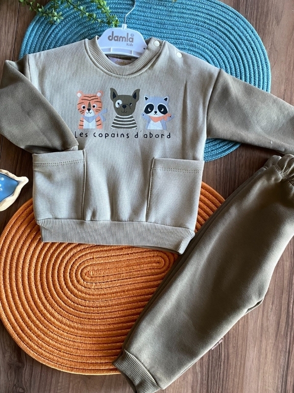 Hayvan Figürlü Erkek Alt Üst Takım