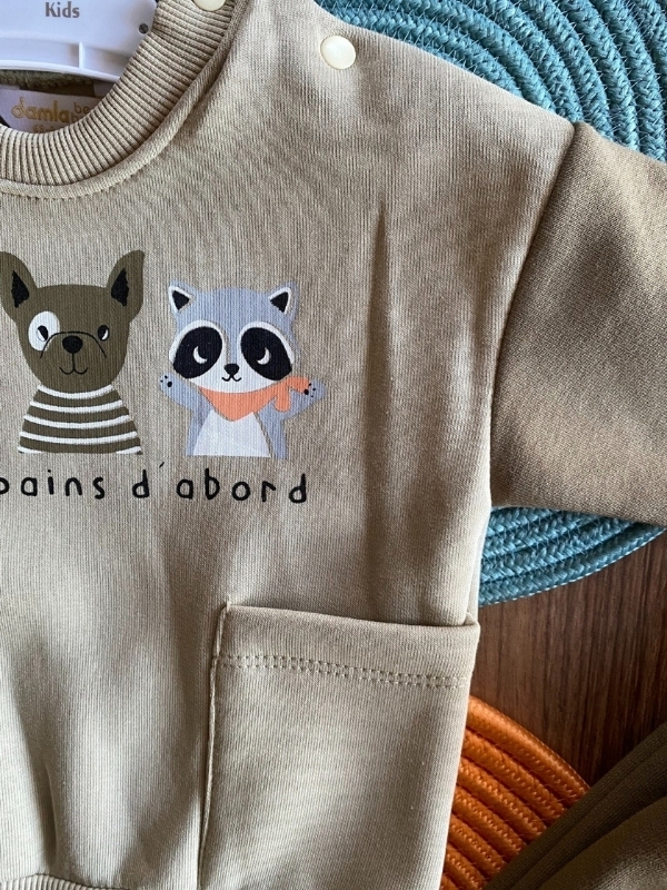 Hayvan Figürlü Erkek Alt Üst Takım Hayvan Figürlü Erkek Alt Üst Takım