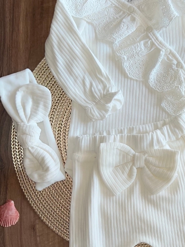 Kruvaze Yaka Kız Alt Üst Takım