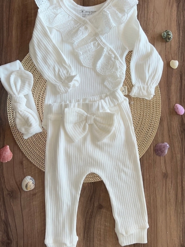 Kruvaze Yaka Kız Alt Üst Takım