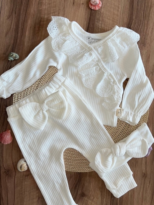 Kruvaze Yaka Kız Alt Üst Takım