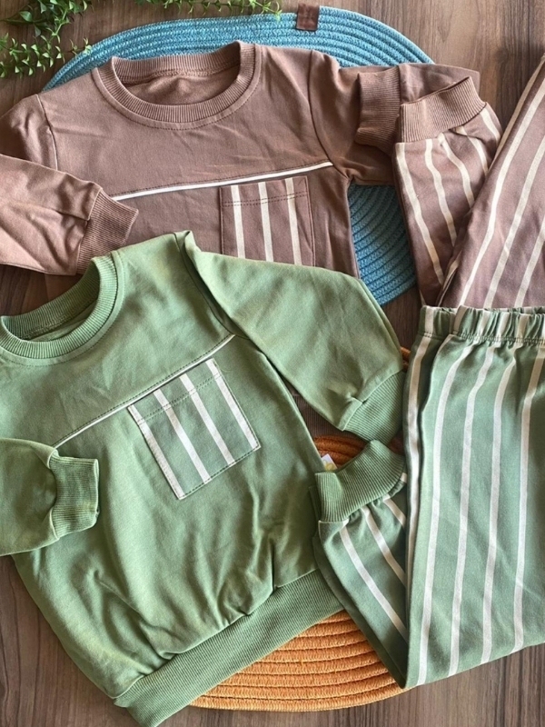 Çizgili Erkek Çocuk Takım 