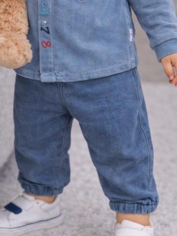 İkili Kot Gömlek  Takım