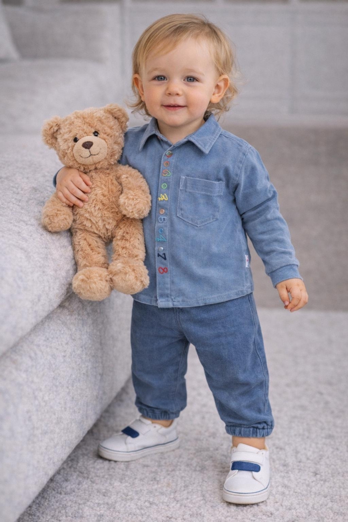 İkili Kot Gömlek  Takım