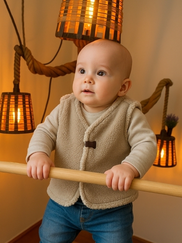 Kalın Kahverengi Yelek