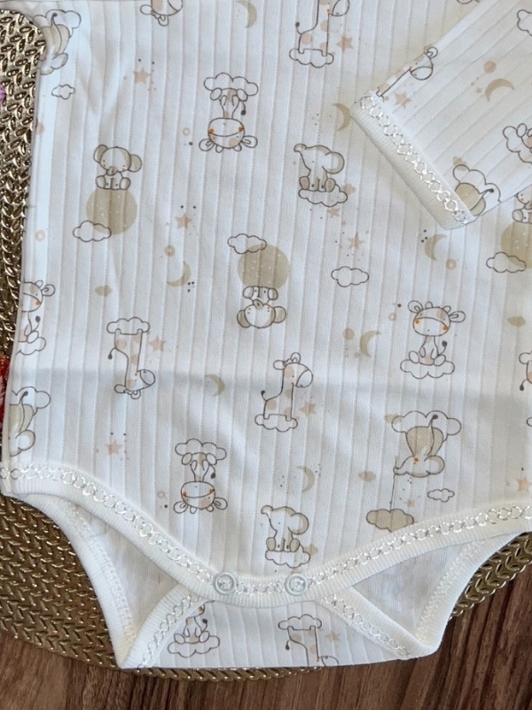 Bulut Desen Çıtçıtlı Zıbın