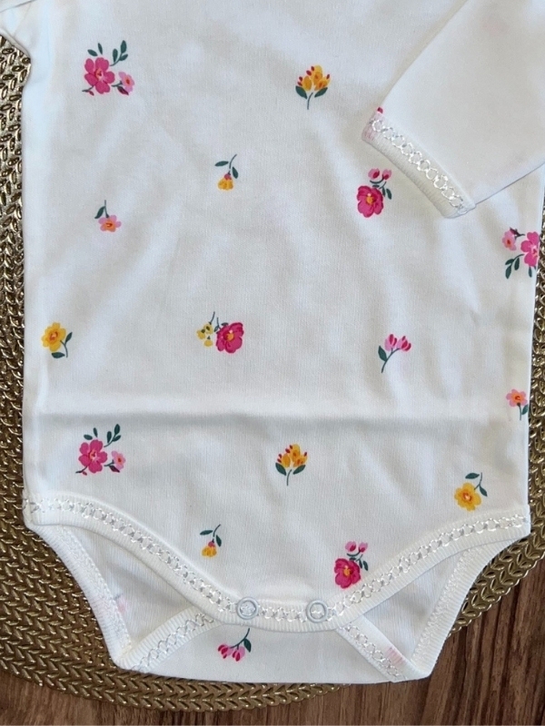 Gül Desen Uzun Kollu Zıbın