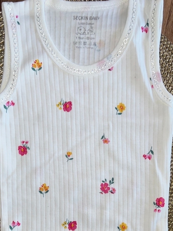 Gül Desen Kısa Kol Zıbın