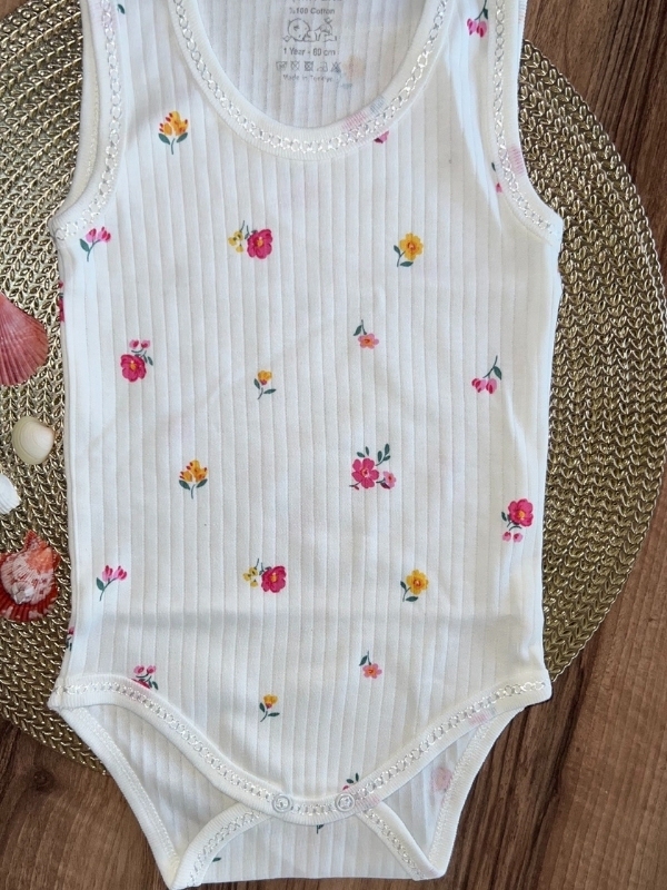 Gül Desen Kısa Kol Zıbın