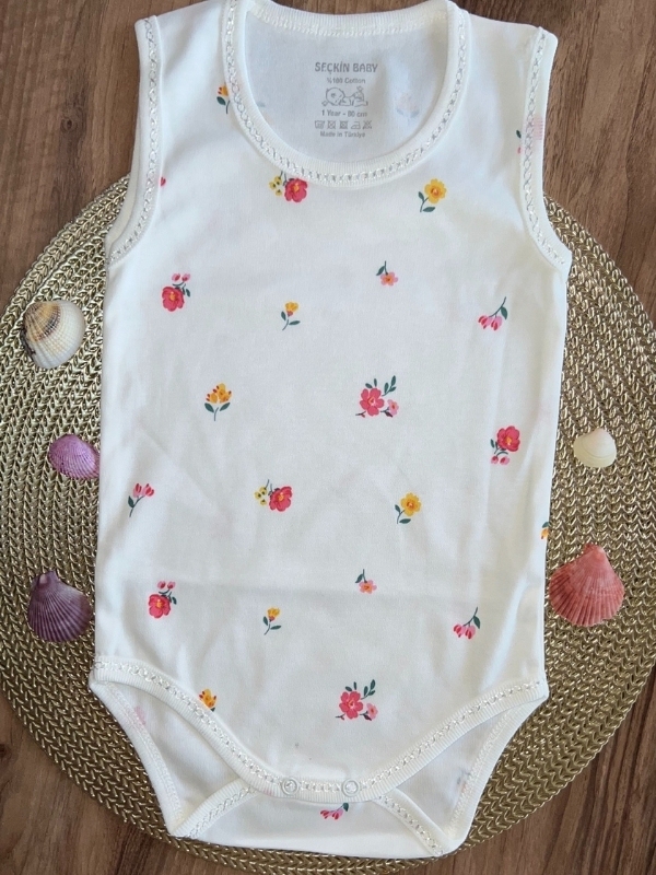 Gül Desen Kısa Kol Zıbın